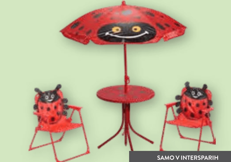 Otroška vrtna garnitura - Akcija v trgovini Spar