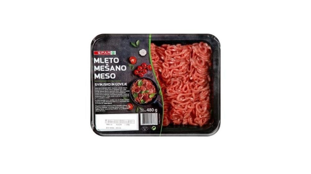 SPAR Mleto mešano meso 630 g, XXL; 480 g + 150 g GRATIS Akcija v trgovini Spar