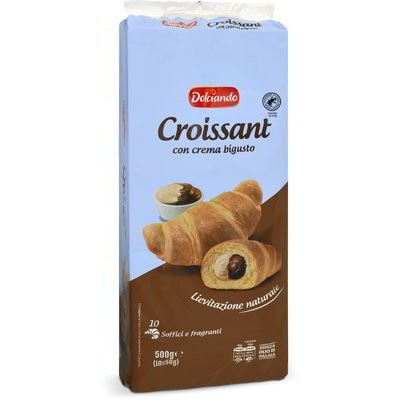 Dolciando Croissant con crema bigusto 10 kosov, 500 g - Akcija v trgovini Eurospin