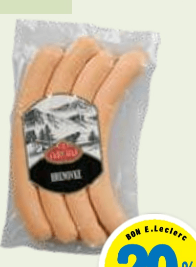 Hrenovke cena za kg Arvaj - Akcija v trgovini E.Leclerc