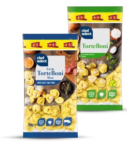 CHEF SELECT Tortelloni XXL 500 g - Akcija v trgovini Lidl