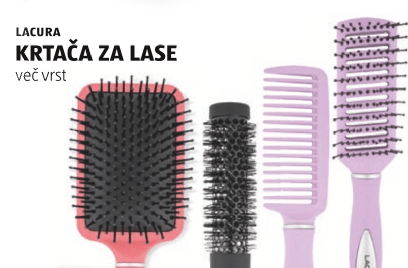 Krtača za lase Lacura - Akcija v trgovini Hofer