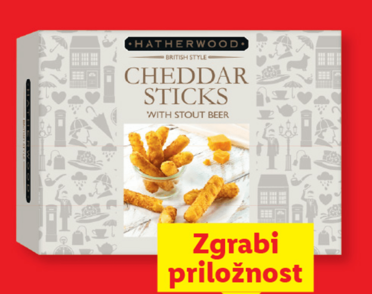 HATHERWOOD Sir čedar v palčkah 240 g - Akcija v trgovini Lidl