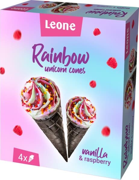 Leone korneti Rainbow Unicorn 4 x 130 ml Akcija v trgovini Lidl