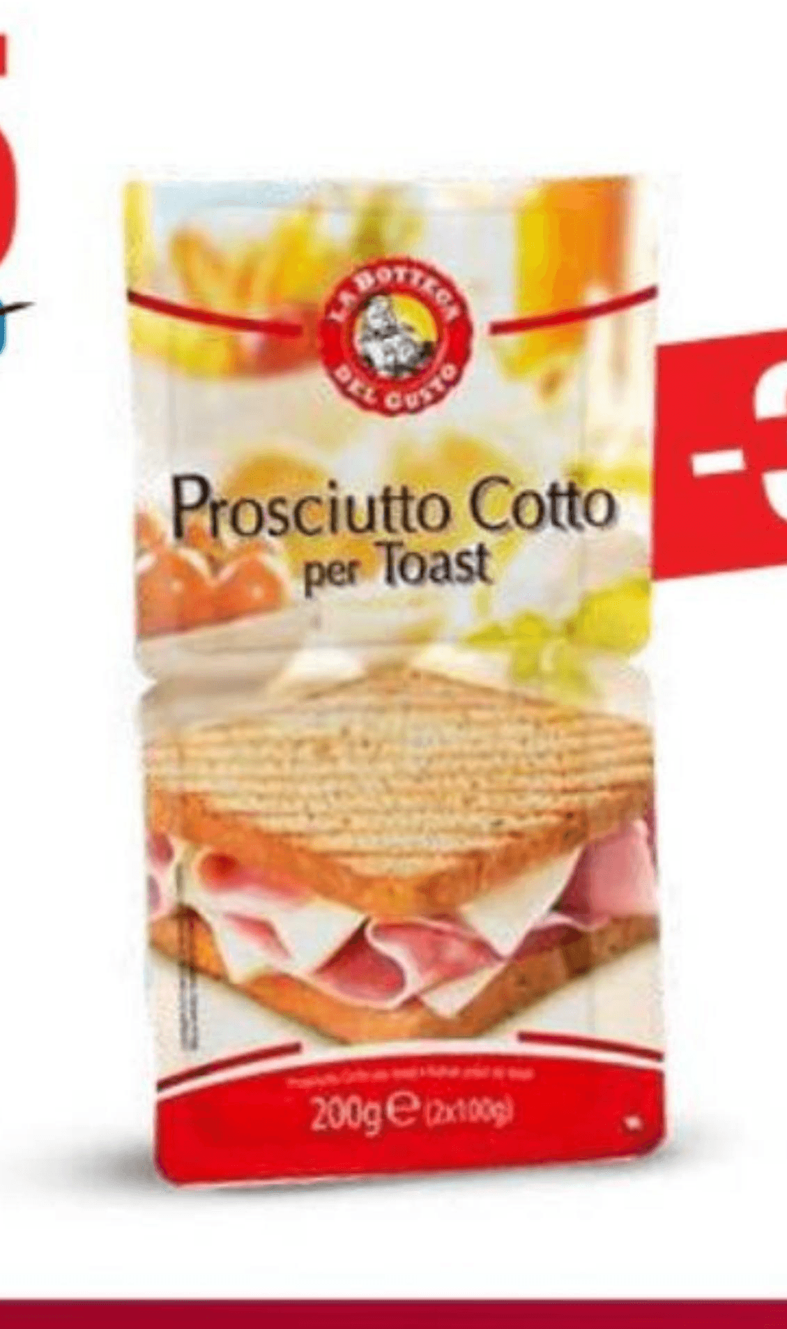 Kuhan pršut za toast 2 x 100 g Bottega del Gusto Akcija v trgovini Eurospin