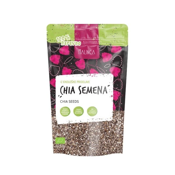 Malinca bio chia semena 200 g Akcija v trgovini Tuš