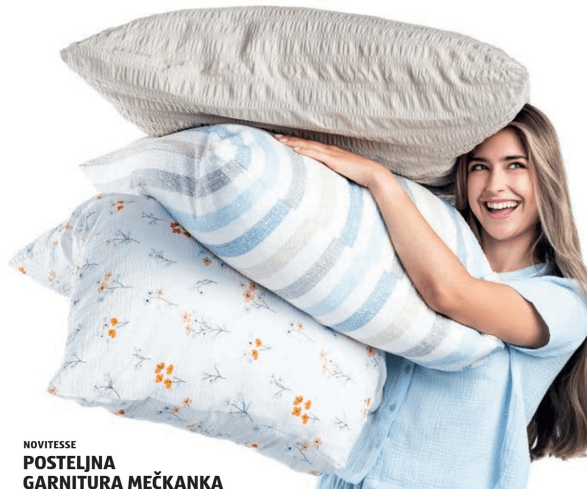 NOVITESSE POSTELJNA GARNITURA MEČKANKA Akcija v trgovini Hofer