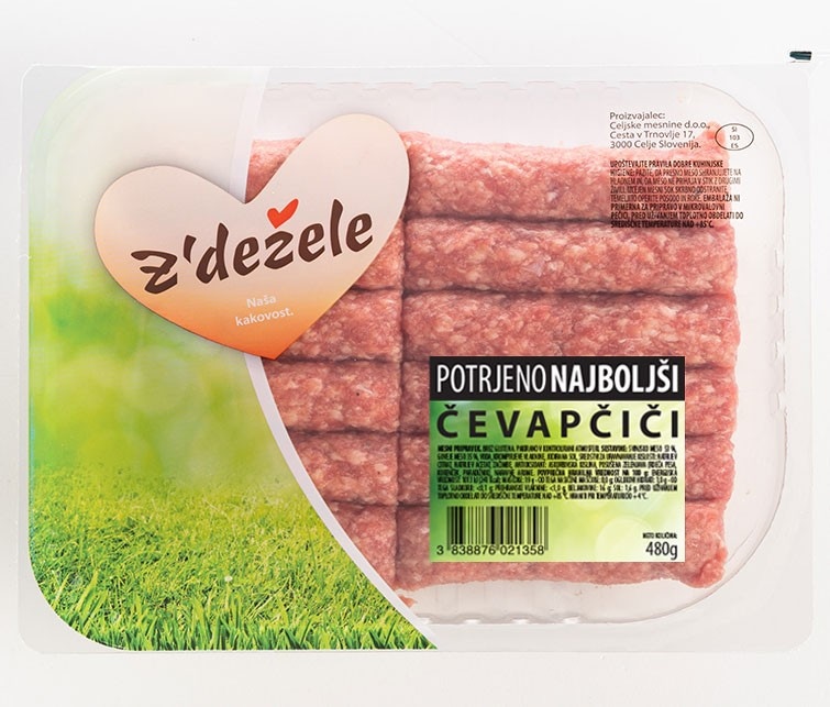 Žar čevapčići Z'dežele 480 g Akcija v trgovini E.Leclerc