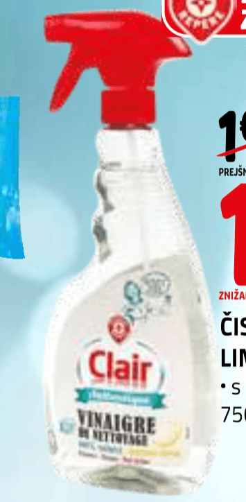 Čistilo s kisom in limono Clair 750 ml - Akcija v trgovini E.Leclerc