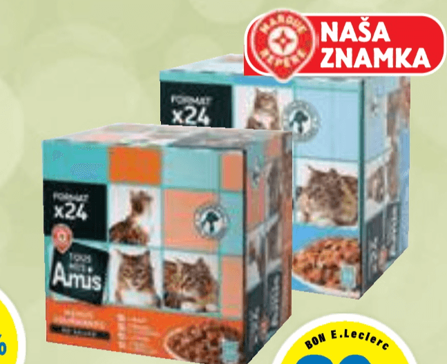 Tous Mes Amis Izbor mokre hrane za mačke 24x 100 g Akcija v trgovini E.Leclerc