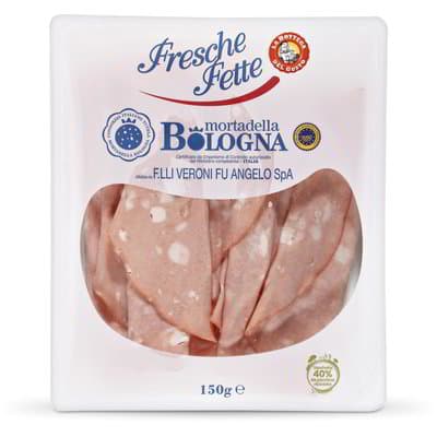 Fresche Fette mortadela Bologna IGP, rezine 150 g Akcija v trgovini Eurospin