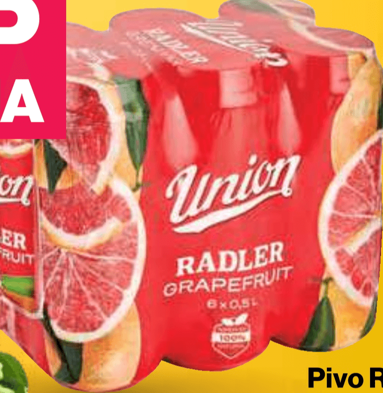 Pivo Radler Union 6 x 0,5 l Akcija v trgovini Mercator