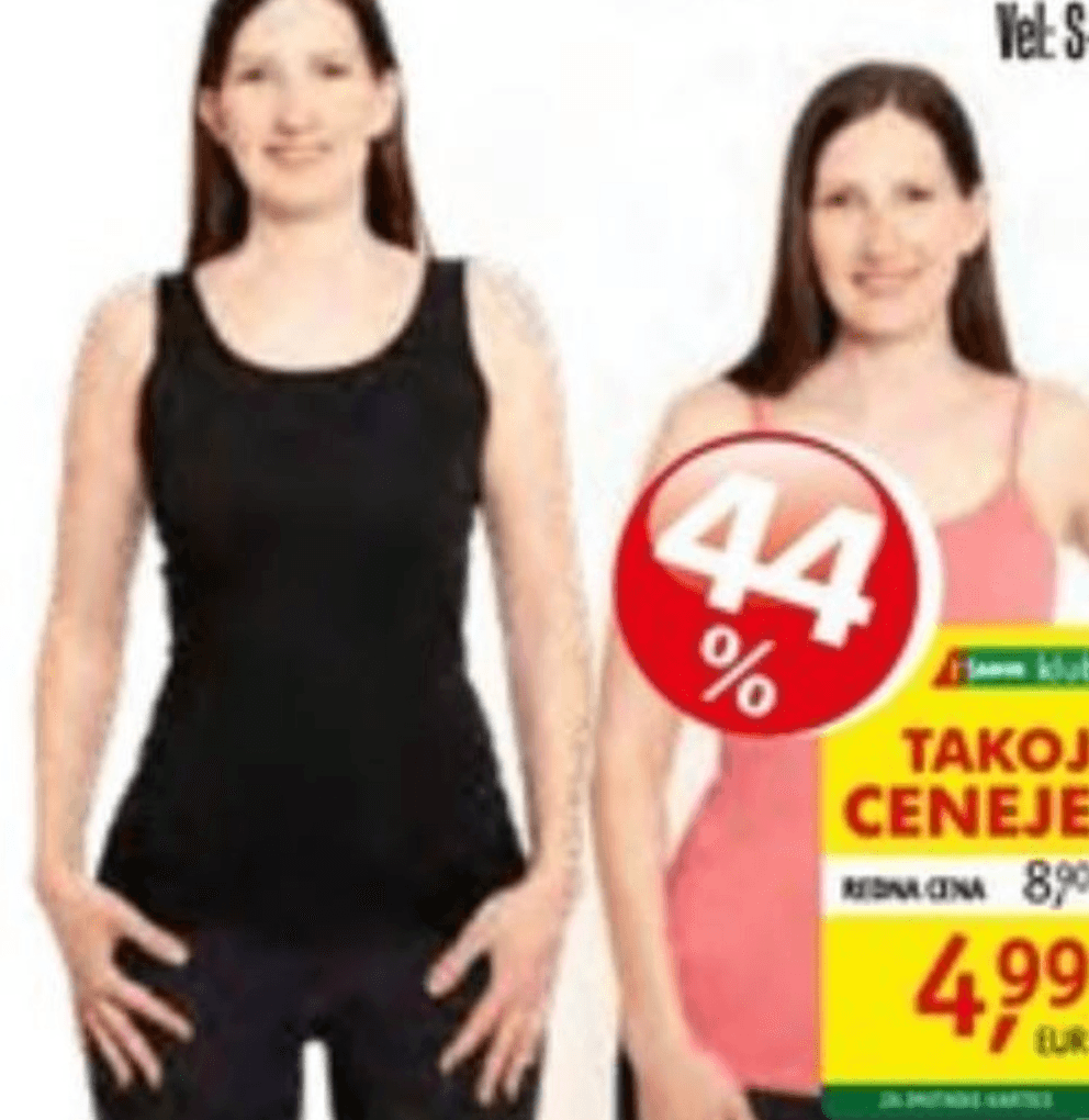 Ženska spodnja majica 2/1 Akcija v trgovini Jager