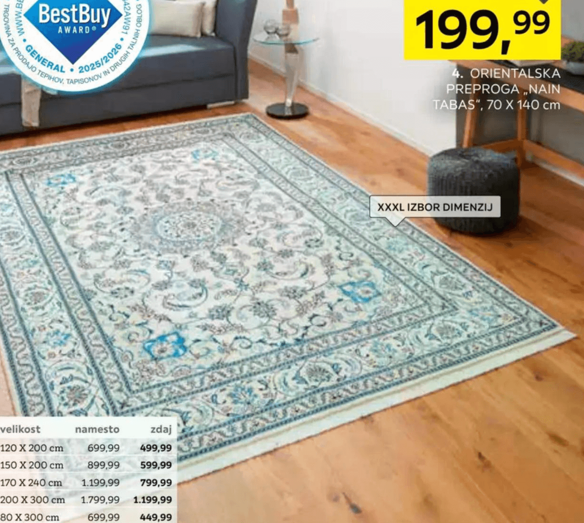 Orientalska preproga Nain Tabas 70 X 140 cm - Akcija v trgovini Lesnina