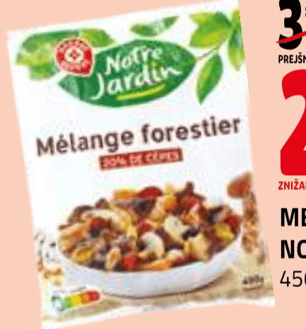 Mešanica gob Notre Jardin 450 g Akcija v trgovini E.Leclerc