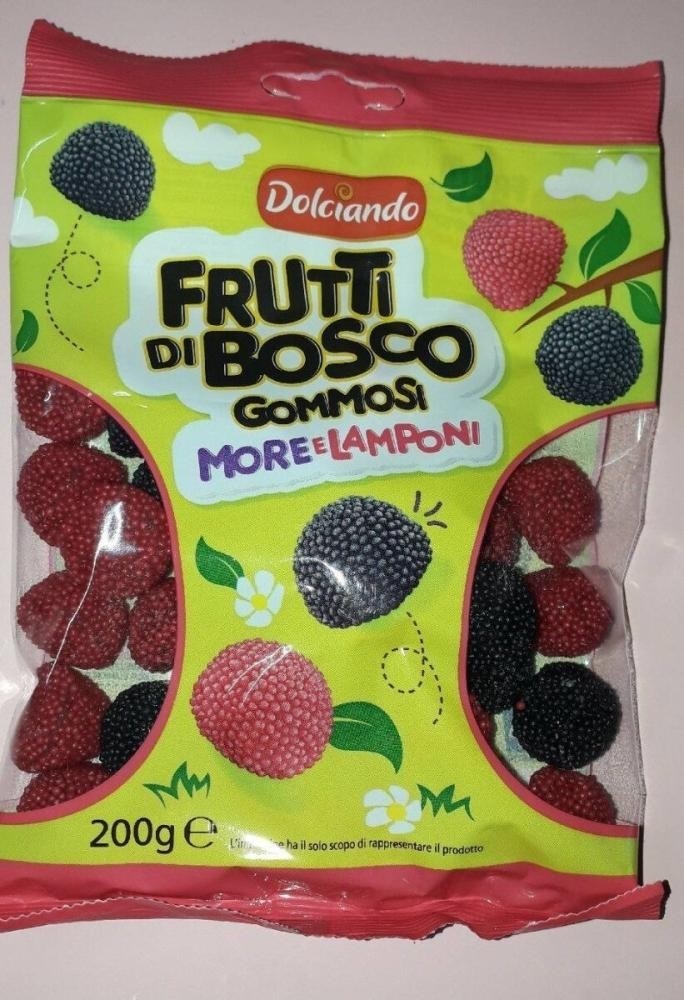 Delicando gumijasti bonboni robida in malina 200 g Akcija v trgovini Eurospin