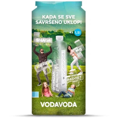 Naravna mineralna voda Vodavoda 4x 1,5 l Akcija v trgovini E.Leclerc