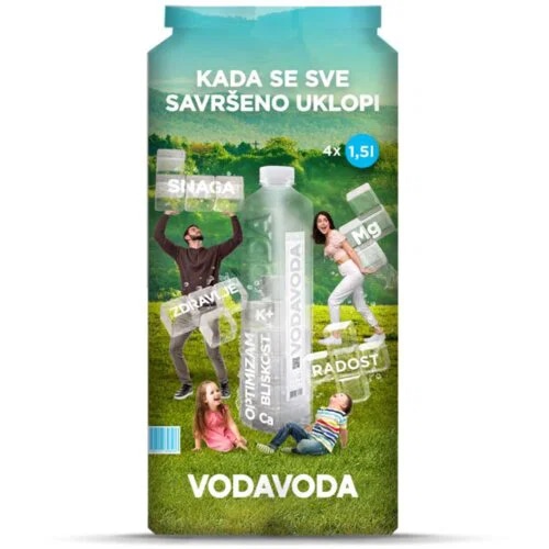 Naravna mineralna voda Vodavoda 4x 1,5 l Akcija v trgovini E.Leclerc