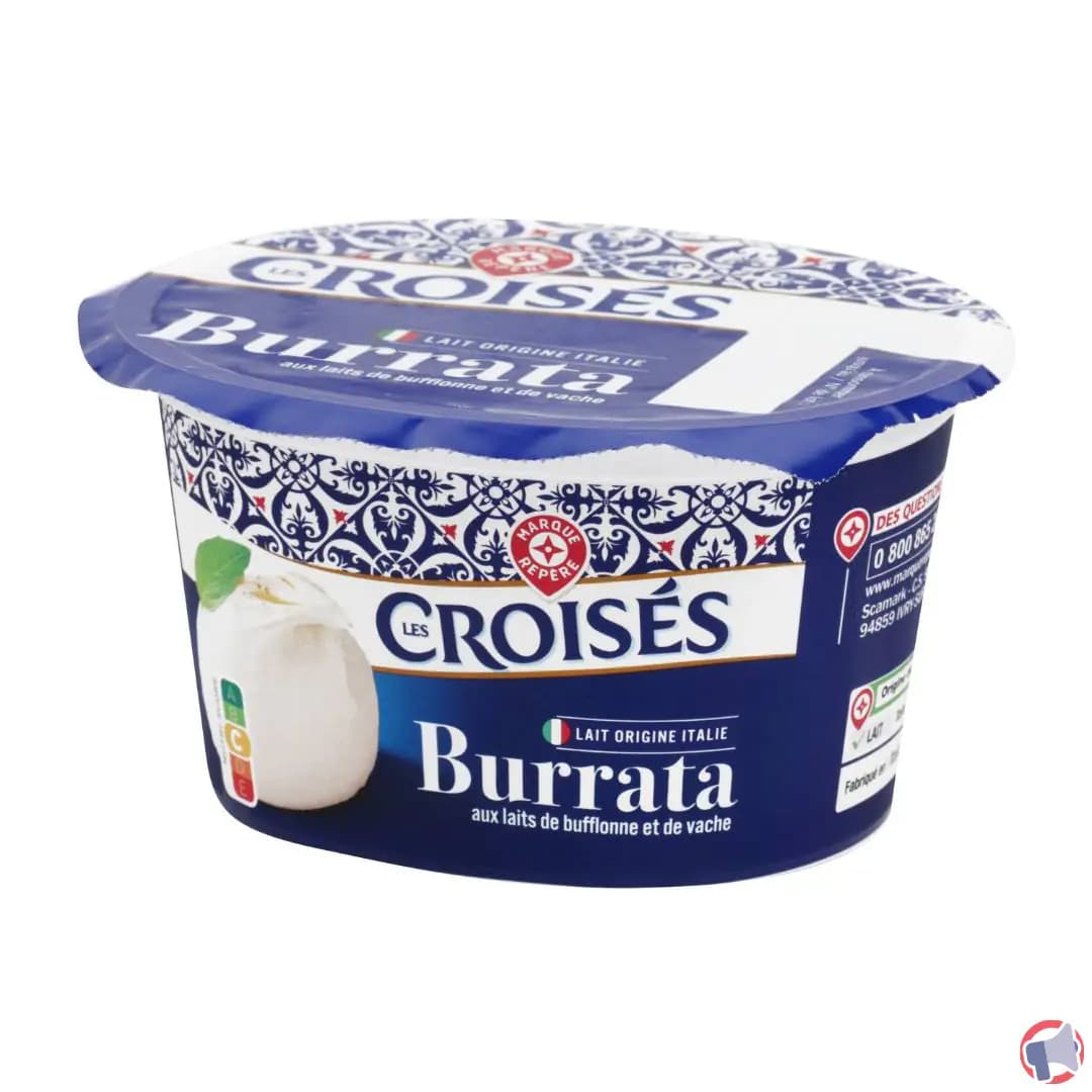 Croisés Burrata 125 g Akcija v trgovini E.Leclerc