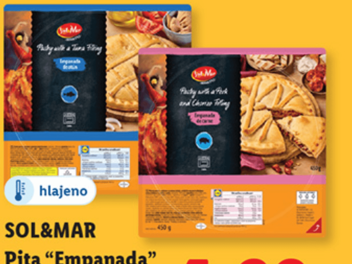 Sol&Mar pita Empanada 450 g Akcija v trgovini Lidl