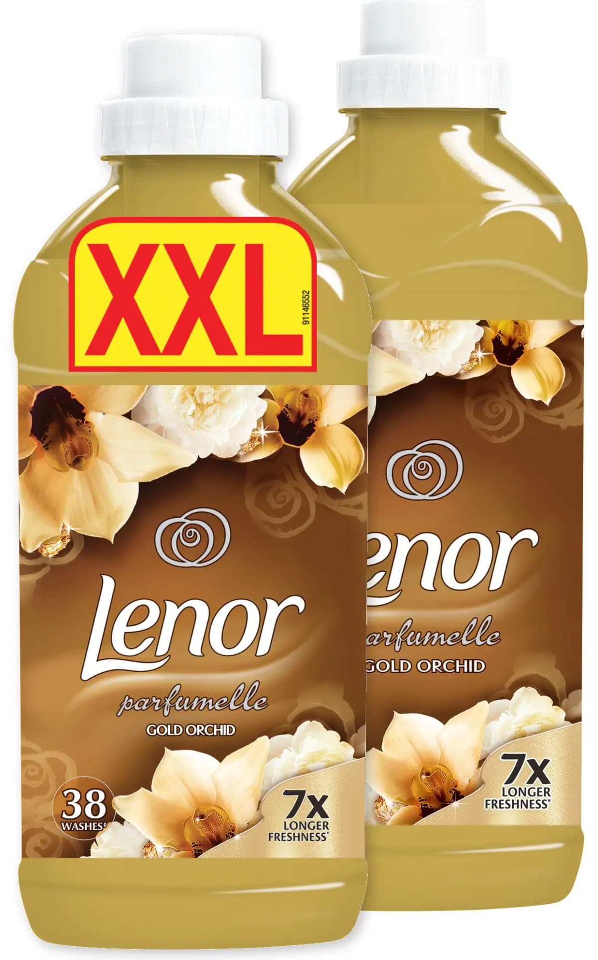 Mehčalec Lenor dve vrsti, 2 x 1,491 l, 71 pranj ali Gold Orchid, 2 x 1,239 l, 59 pranj Akcija v trgovini Spar