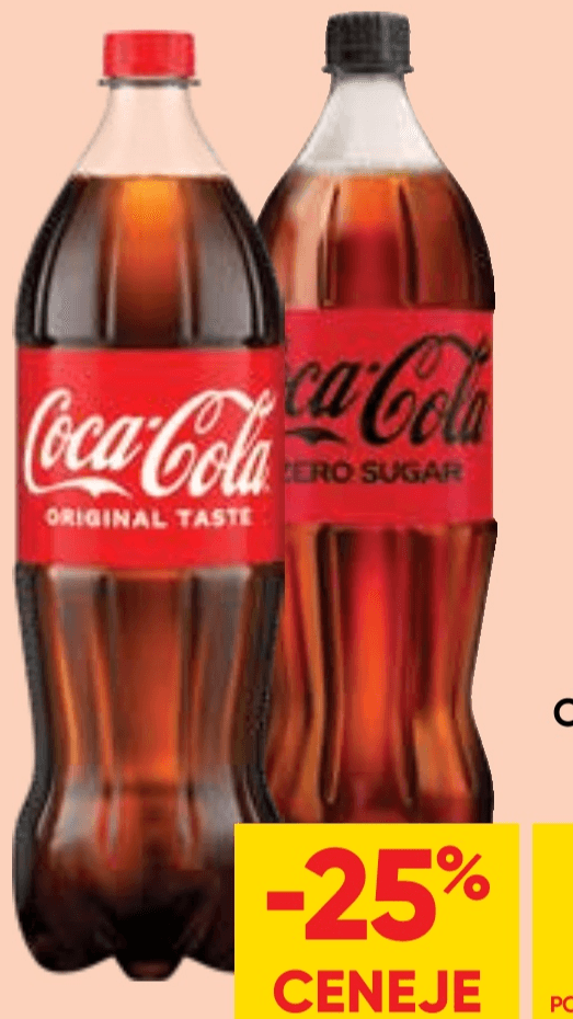Coca-Cola 1,5 l Akcija v trgovini Tuš