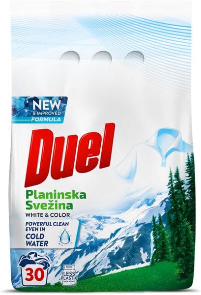 Pralni prašek Duel 30 pranj, 2.7 kg Akcija v trgovini Tuš