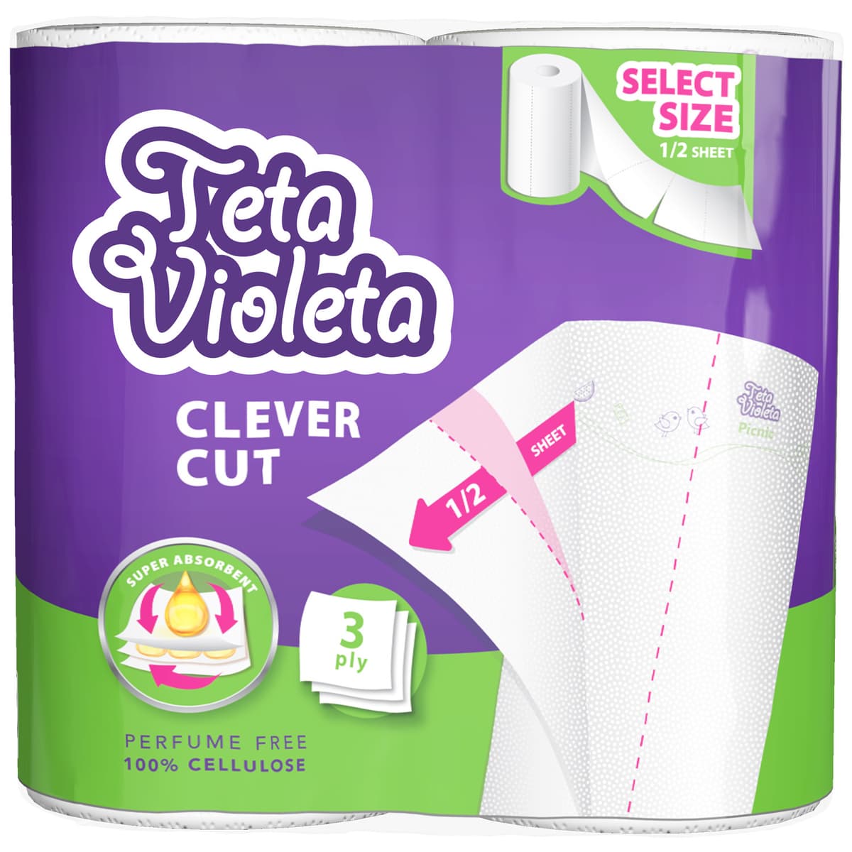 Kuhinjske brisače Teta Violeta 2/1 Akcija v trgovini Mercator