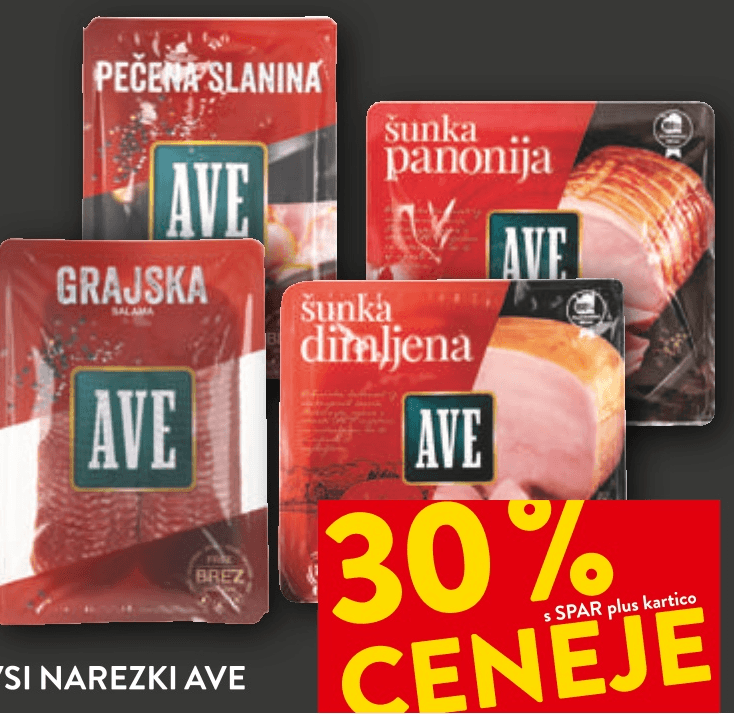 Vsi narezki Ave - Akcija v trgovini Spar