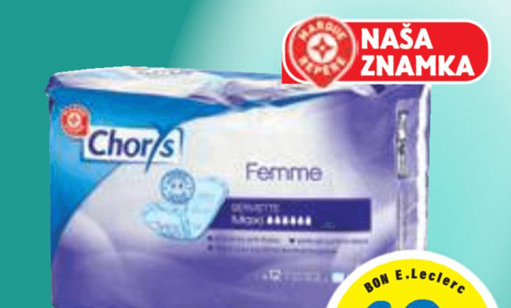 Chorys vložki za inkontinenco 20/1 Akcija v trgovini E.Leclerc