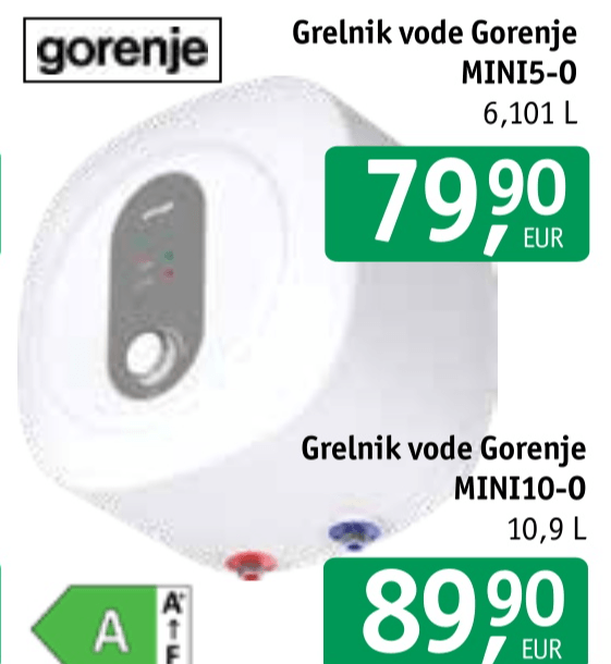 Grelnik vode Gorenje MINI10-U 10,9 L - Akcija v trgovini Jager