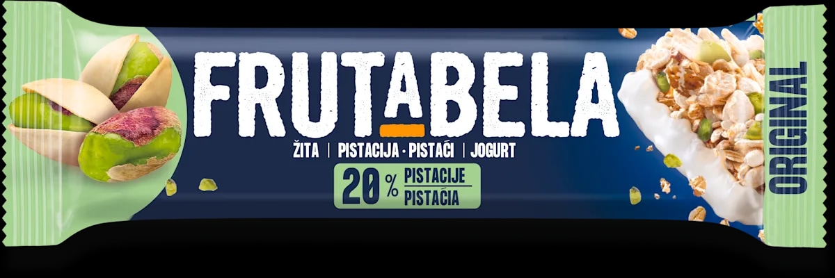 FRUTABELA žitna rezina s pistacijo in jogurtovim oblivom 30 g Akcija v trgovini Dm