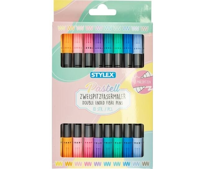 Flomastri Stylex dvojni pastelni 10-delni komplet Akcija v trgovini Tedi