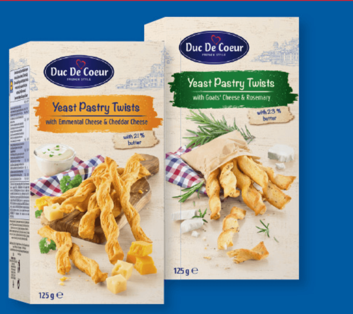 Duc De Coeur palčke iz listnatega testa 125 g Akcija v trgovini Lidl