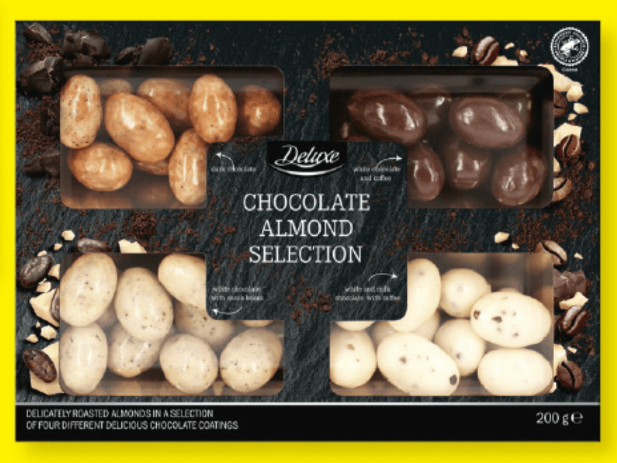 Deluxe Izbor mandljev v čokoladi 200 g - Akcija v trgovini Lidl