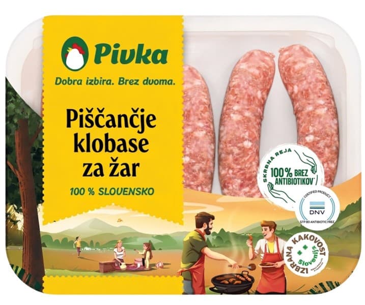 Pivka piščančja klobasa za pečenje IK 400 g Akcija v trgovini Spar