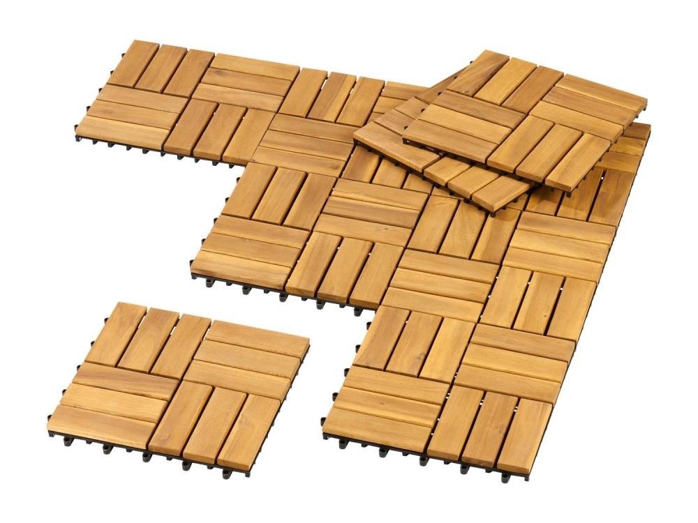 Lesene ploščice 9 kosov Livarno - Akcija v trgovini Lidl