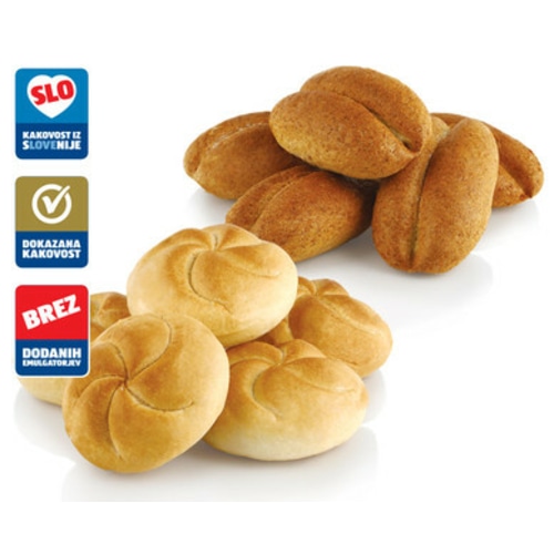 Okus Tradicije žemlje/kajzerice 10 x 60 g Akcija v trgovini Hofer
