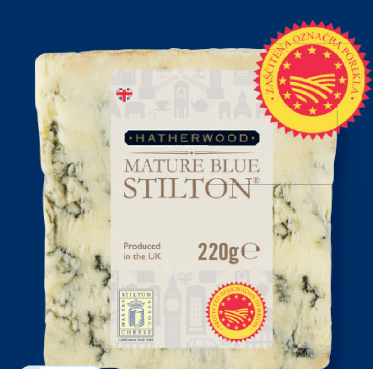 HATHERWOOD Britanski trdi sir „Blue Stilton“ 220 g - Akcija v trgovini Lidl