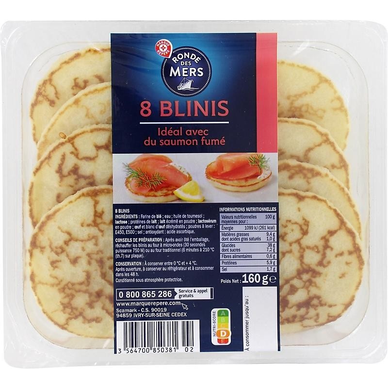 Blini Ronde Des Mers 160 g - Akcija v trgovini E.Leclerc