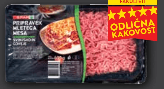 Pripravek mletega mesa 630 g, XXL, 480 g + 150 g GRATIS SPAR - Akcija v trgovini Spar