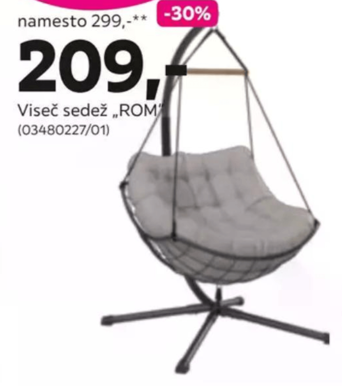 Viseč sedež „ROM" - Akcija v trgovini Mömax