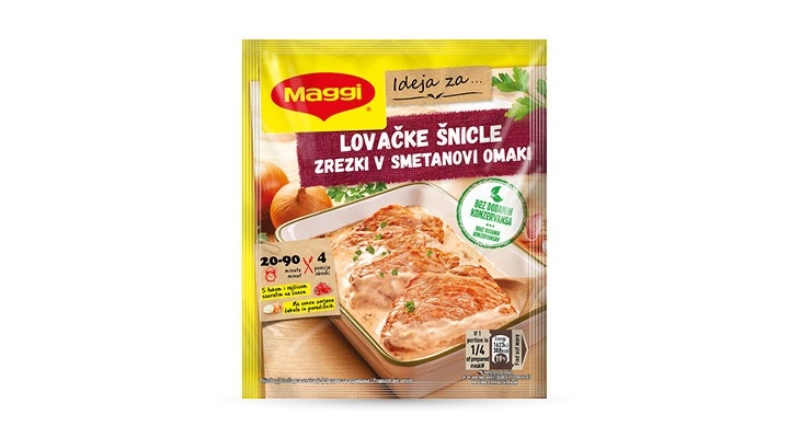 Izbrane mešanice začimb Maggi Lovačke šnicle zrezki v smetanovi omaki - Akcija v trgovini Mercator