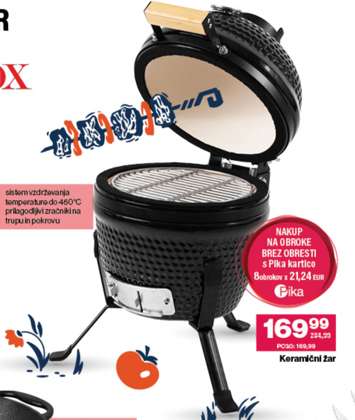 Keramični žar PINTINOX - Akcija v trgovini Mercator