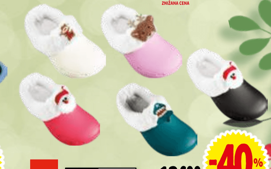 Moški, ženski ali otroški podloženi natikači Tisajala - Akcija v trgovini E.Leclerc