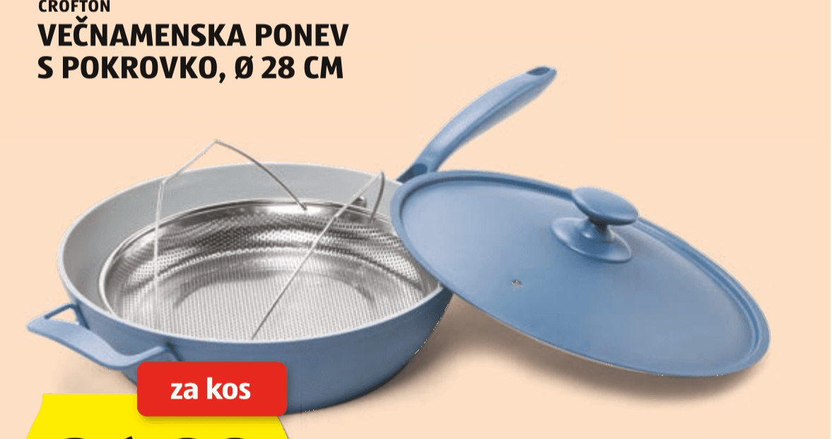 Crofton večnamenska ponev s pokrovko Ø 28 cm Akcija v trgovini Hofer