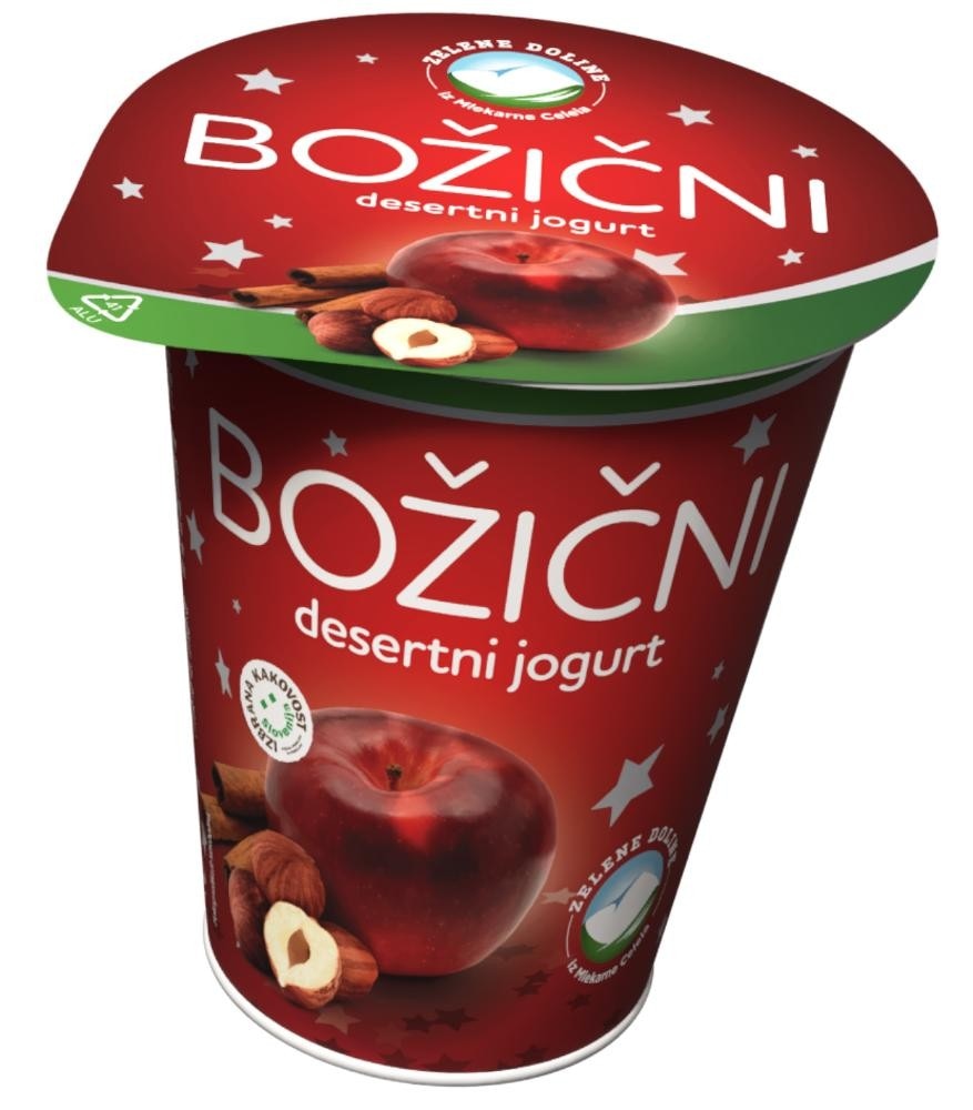 Božični jogurt Zelene Doline IK 180 g Akcija v trgovini Tuš