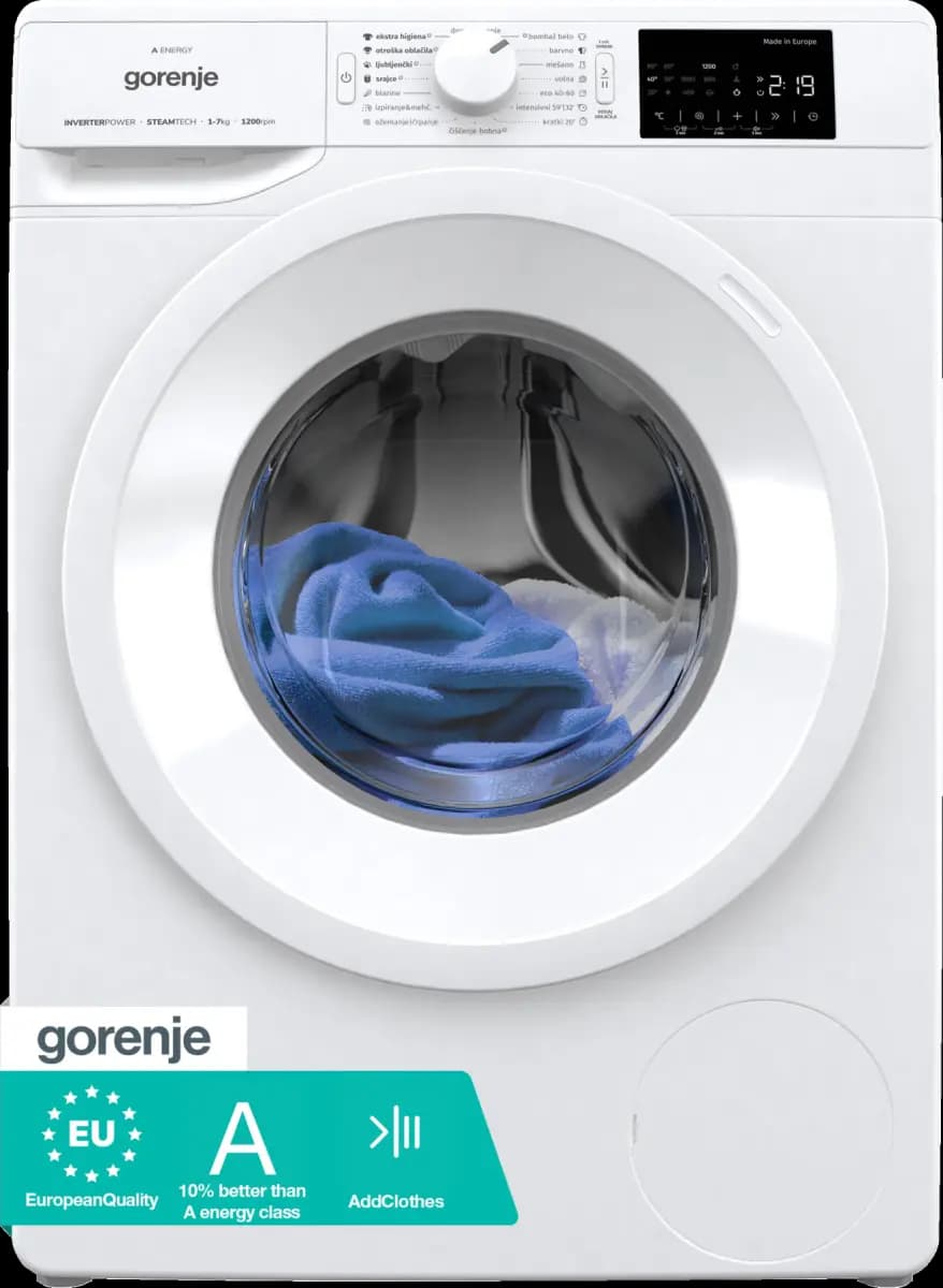Gorenje Pralni stroj 75WPNEI72AS1 Akcija v trgovini E.Leclerc