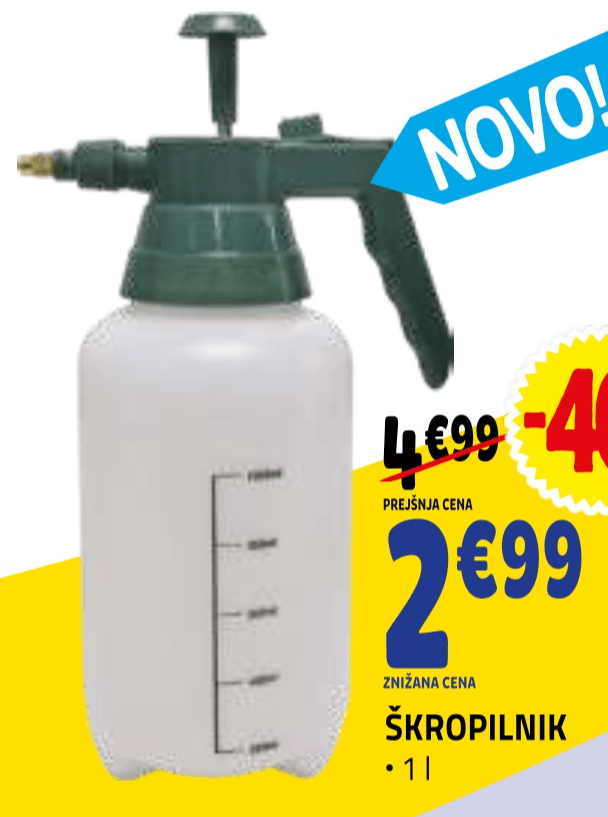 Škropilnik 1 l - Akcija v trgovini E.Leclerc
