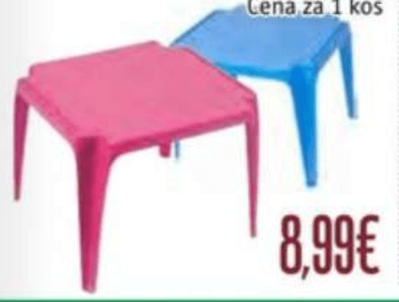 Otroška miza 50x55x44 cm - Akcija v trgovini Jager